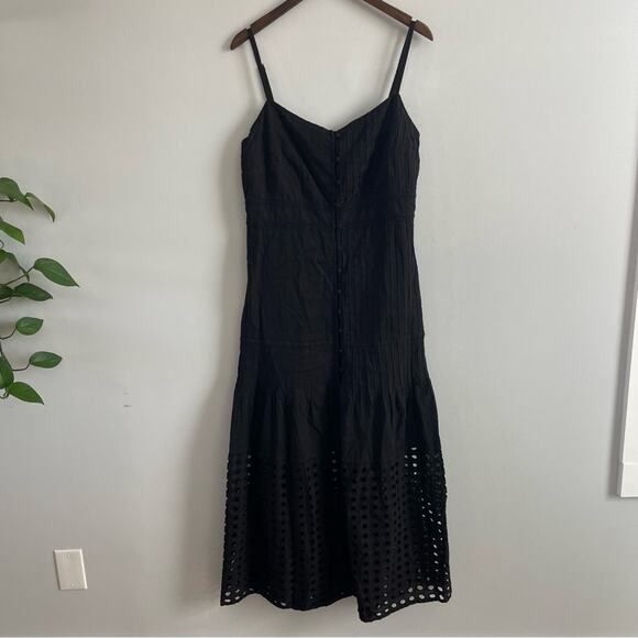 Solid & Striped | Women’s The Tilda Pintuck-Pleated Cotton-Poplin Dress Black L - Picture 5 of 10